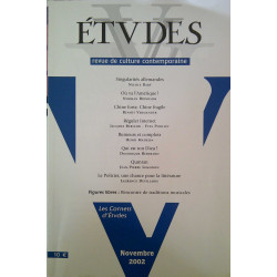 Etudes - Revue de culture contemporaine nov 2002