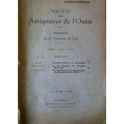 Société des antiquaires de l'Ouest - Bulletin du 2e Trim 1926 -...