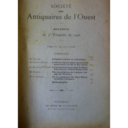 Société des antiquaires de l'Ouest Bulletin du 3e Trim 1926 -...