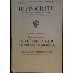 Hippocrate N°7-8 : Aperçus historiques sur la thérapeutique...