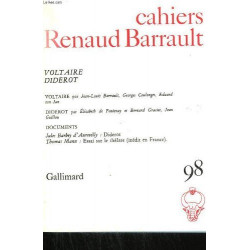 Cahiers Renaud Barrault : Voltaire Diderot
