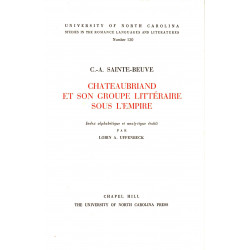 C.-A. Sainte-Beuve: Chateaubriand et son groupe litteraire sous...