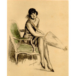 Femme assise jambes croisées