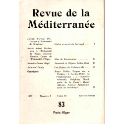 Revue de la méditerranée N°1 Tome 18 - 1958