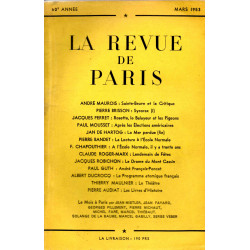 La revue de Paris Mars 1953
