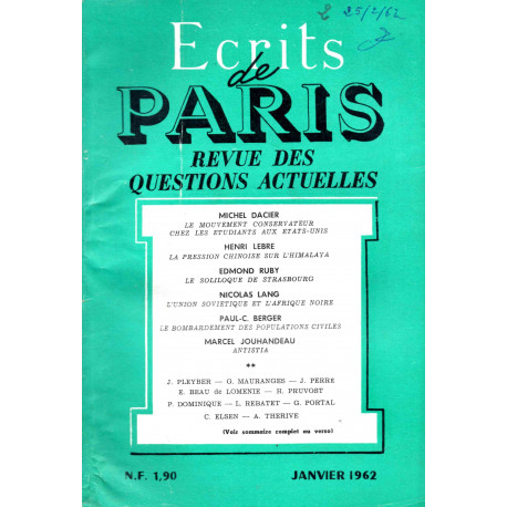 Ecrits de Paris N°200
