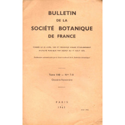 Bulletin de la société botanique de france Tome 110- N°7-8...