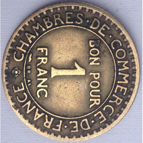 BON POUR 1 FRANC- CHAMBRE DE COMMERCE DE FRANCE - 1923
