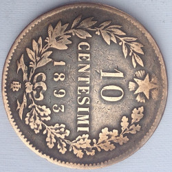ITALIE- 10 CENTESIMI 1893