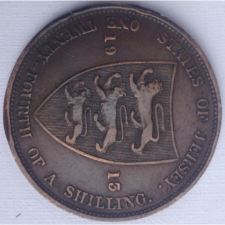 STATES OF JERSEY - 1/24 Shilling - George V- 1913