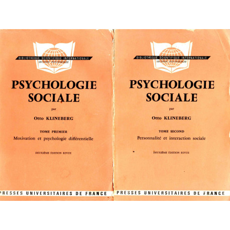 Psychologie sociale tome1 motivation et psychologie différentielle...