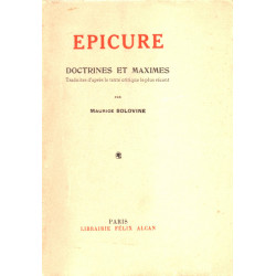 Epicure doctrines et maximes