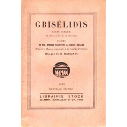 Grisélidis conte lyrique en trois actes et un prologue