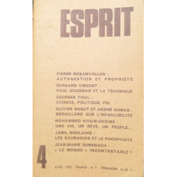 Esprit N°4 - Avril 1976