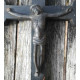 Ancien Christ en bronze sur support bois - 18e