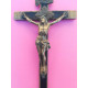 Crucifix bronze ciselé 22 cm