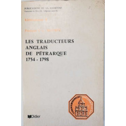 Les traducteurs anglais de Pétrarque 1754-1798