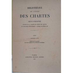 Bibliothèque de l'école des Chartes - revue d'érudition - année 1958