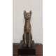 Sculpture chat égyptien en bronze massif