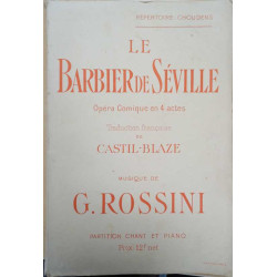 Le Barbier de Séville opéra comique en 4 actes - partition chant...